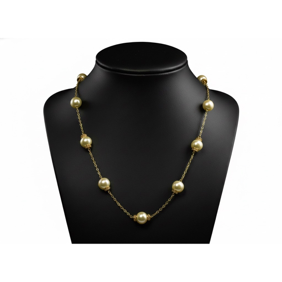 J. Crew Jewelry - J. Crew 30” Gold, Rhinestone and Pearl Necklace 2274